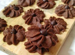Foto resep 29. Semprit Coklat Putih Telur #seninsemangat