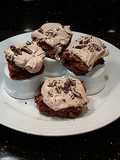 Fudge Brownies with Chocolate Peppermint Mousse Frosting