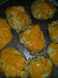 A picture of Twice baked potato's.