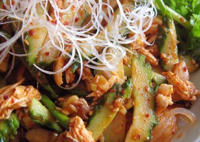 Korean-style Spicy Cucumber and Cellophane Noodle Salad