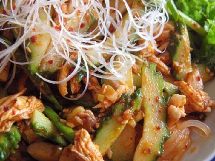 Easy Way Prepare Recipe Korean-style Spicy Cucumber and Cellophane Noodle Salad that is Awesome, Addictive}