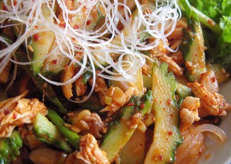 Easiest Way to Prepare Speedy Korean-style Spicy Cucumber and Cellophane Noodle Salad