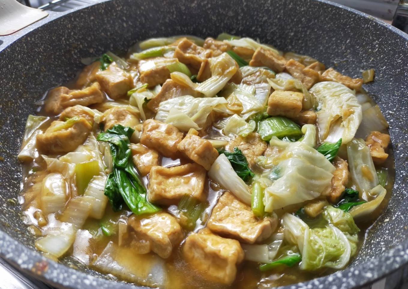 Capcay sayur plus tahu