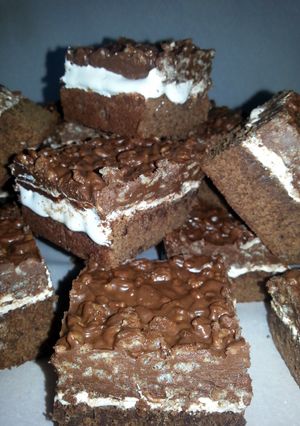 A picture of "" Chocolate Crunch Brownies "".