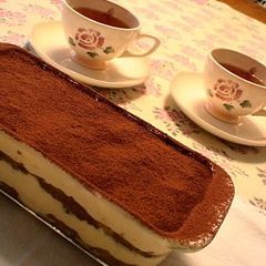 A picture of Tiramisu with Yogurt Cream Cheese.