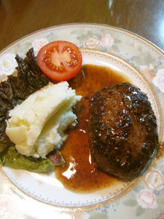 A picture of Hamburger Steaks in Butter-Soy Sauce.