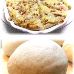 A picture of Seafood Pizza.