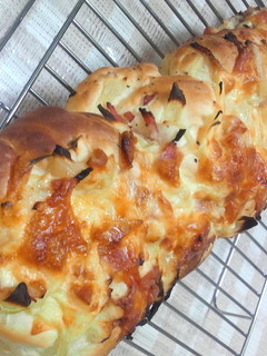 A picture of Made in a Bread Maker Onion Bread.