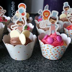 Children's circus cupcakes A picture of Children's circus cupcakes.