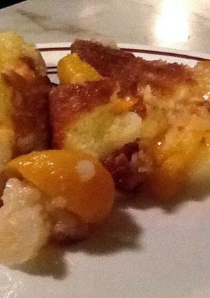 A picture of Mouth Watering Peach Cobbler.