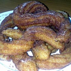 A picture of Sig's Churros with chocolate sauce.