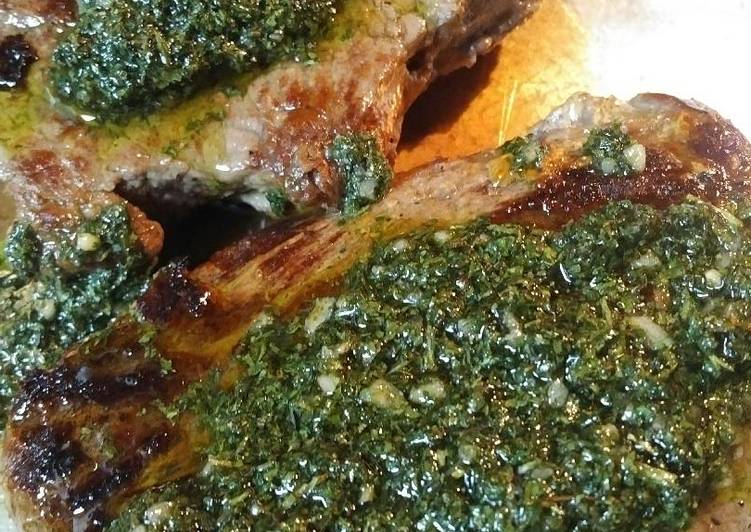 How to Make Quick Buttered Sirloin Steak with Chimichurri Sauce