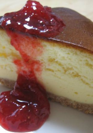 A picture of Airy and Rich Two-Layer Cheesecake.