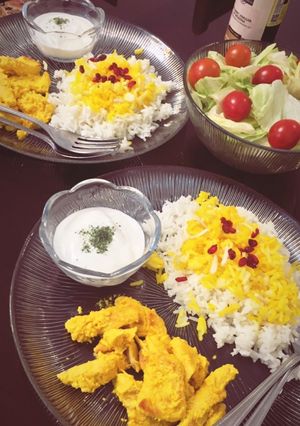 عکسی از دستور مرغ دوغی
