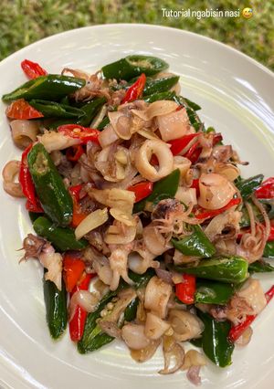 Foto resep Tumis Cumi Asin Cabe Ijo