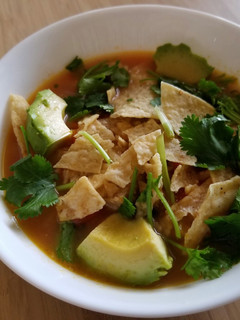 A picture of Authentic Chicken Tortilla Soup.