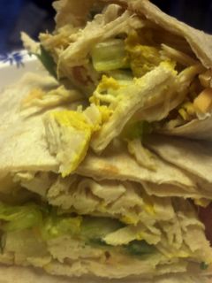 A picture of chicken taco.