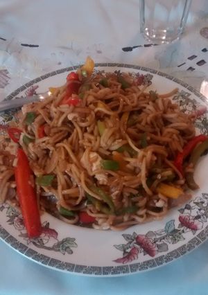 A picture of Chilli beef stirfry.