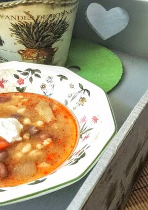 Fejtettbab leves csipetkével recept fotója