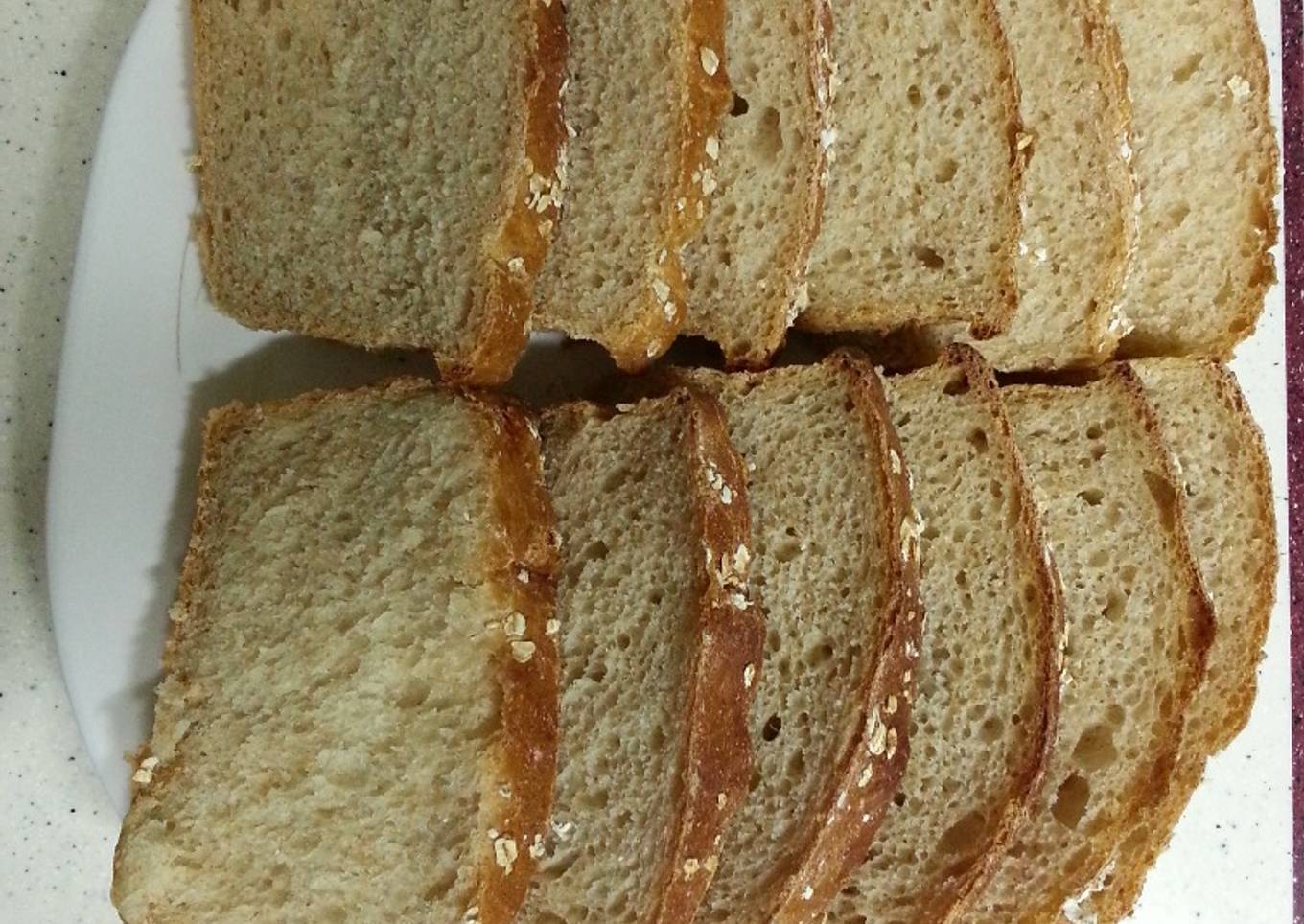 Roti tawar gandum tanpa telur tanpa susu &tanpa biji bijian