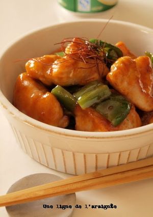 A picture of Easy! Chicken and Bell Pepper Tomato Chilli Stir-fry.