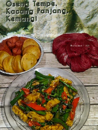 Langkah Mudah untuk Menyiapkan Resep Oseng Tempe, Kacang Panjang, Kemangi yang Uenak Anti Ribet, Uenak Banget