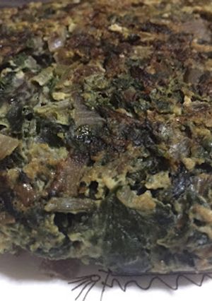 Una foto de Tortilla de hojas de remolacha