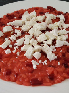 A picture of Beetroot risotto.