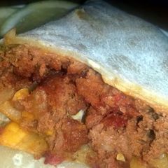 A picture of Sig's Pizza from Turkey ( Lahmacun).
