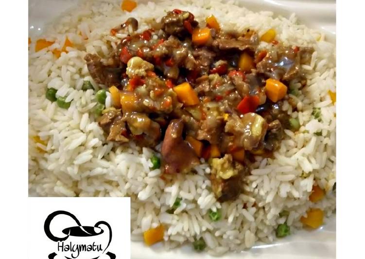 Recipe of Homemade Vegetable rice with beef soup