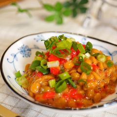 A picture of Delicious Natto and Pickled Ginger.