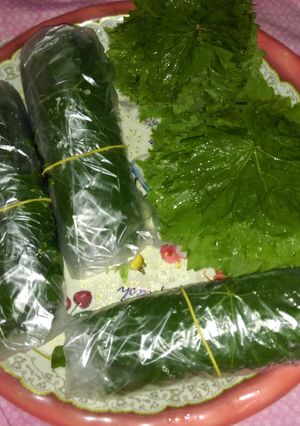 A picture of My Method for Freezing Grape Leaves 🍀.