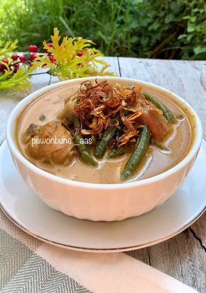Foto resep Gulai Ayam Kacang Panjang (Bumbu Instan)