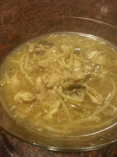 A picture of Hot and Sour Chicken Soup.