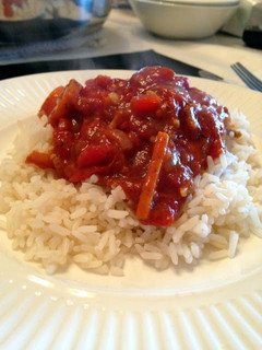 A picture of Chicken cacciatore.