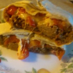 A picture of My loaded taco wraps.