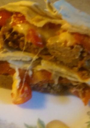 A picture of My loaded taco wraps.