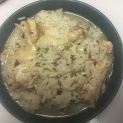 A picture of My Homemade Chicken an Rice.