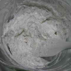 A picture of Whipped Cream with Chocolate Morsels.
