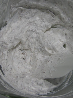 A picture of Whipped Cream with Chocolate Morsels.