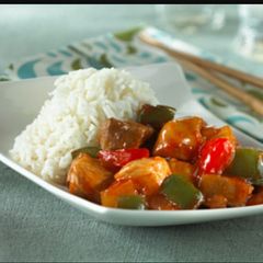 A picture of sweet n chilly pork.