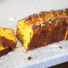 A picture of Kabocha Squash & Chocolate Pound Cake.