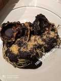 Spaghetti with Squid Ink and Toasted Breadcrumbs