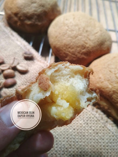 Foto resep Mexican Bun Eggless / Roti Boy / Roti O