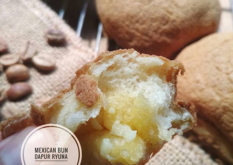 Resep Mexican Bun Eggless / Roti Boy / Roti O Anti Gagal