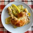 Pollo al horno con limón amarillo
