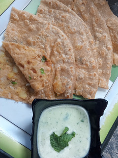 A picture of Alu Ka paratha 😋😋.