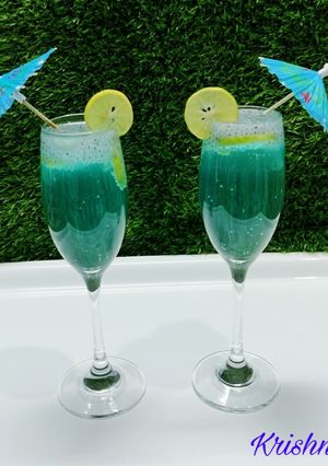 A picture of Mocktail with Basil seeds🍹🍹.