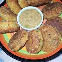 A picture of Indian Potato & Pea Patties.