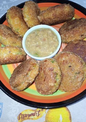 A picture of Indian Potato & Pea Patties.